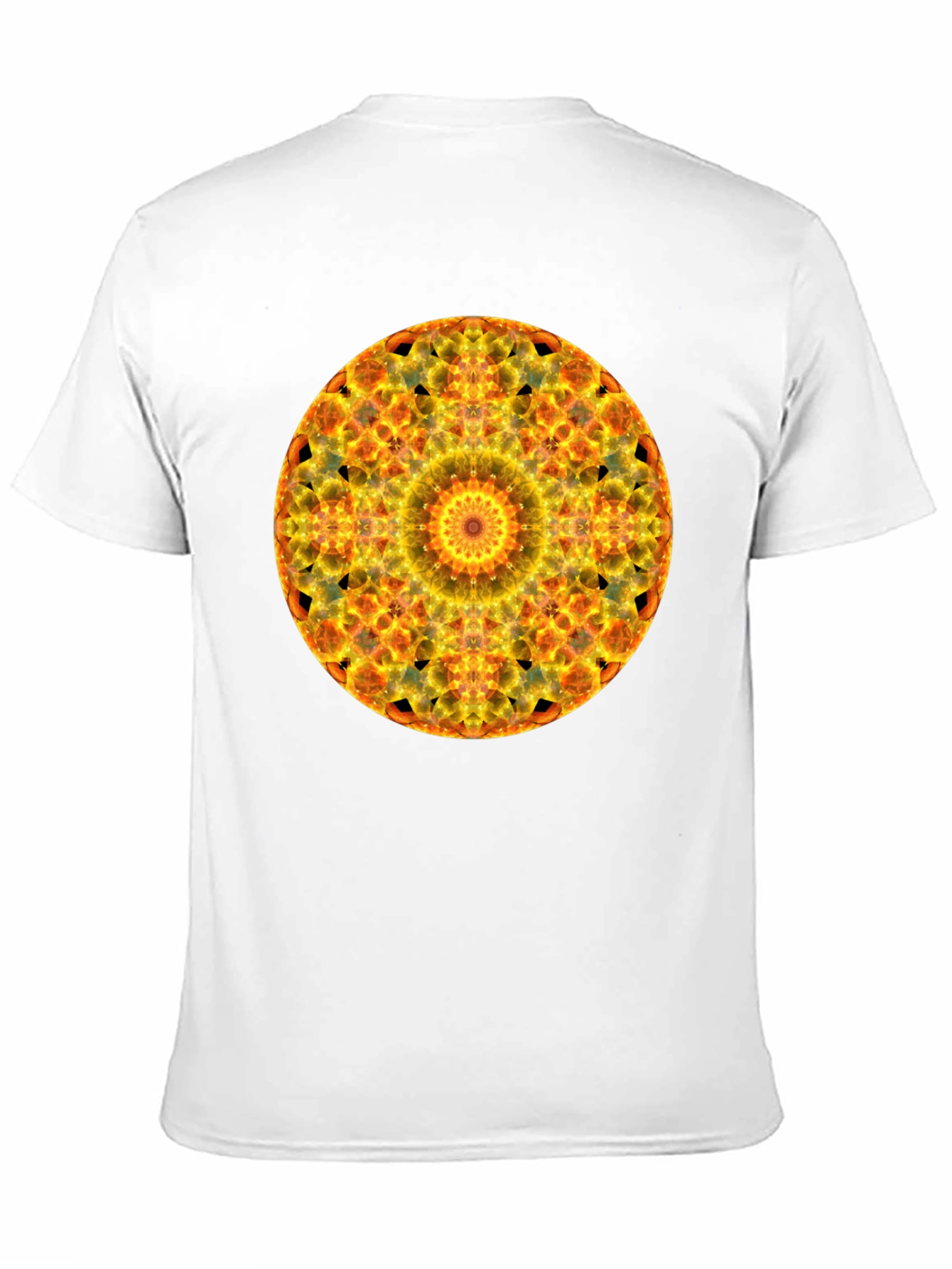 Fiery Mandala Graphic Tee - Bold Statement Shirt