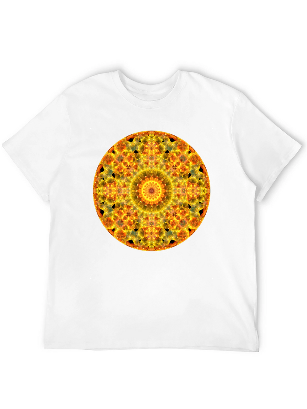 Fiery Mandala Graphic Tee - Bold Statement Shirt