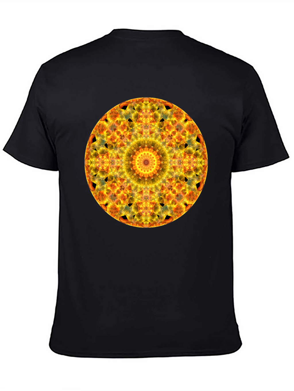 Fiery Mandala Graphic Tee - Bold Statement Shirt
