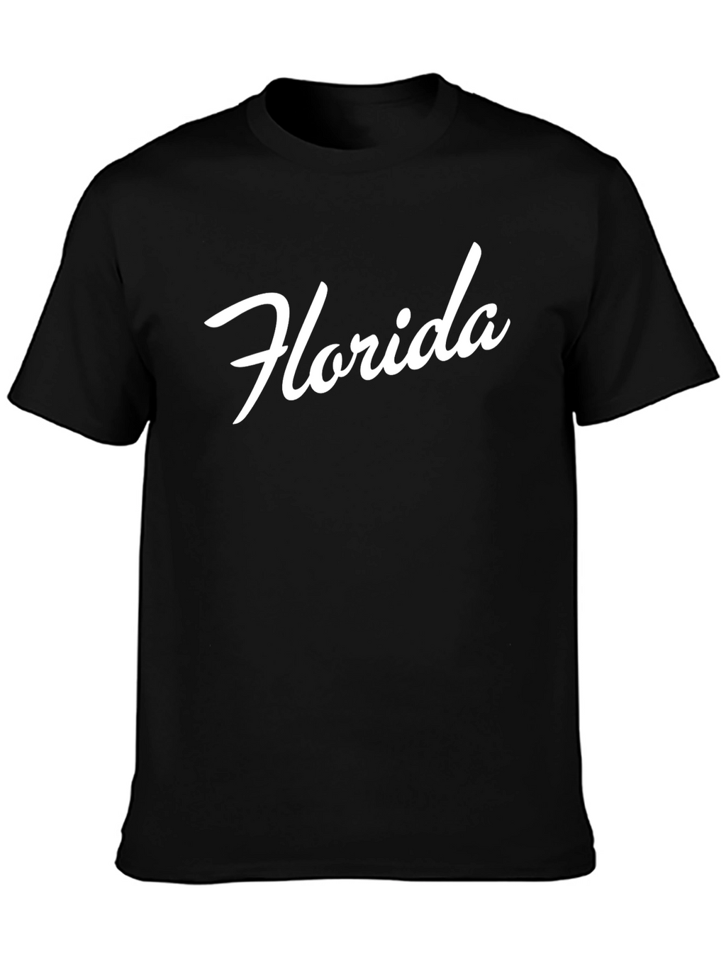 Florida Script Black Cotton T-Shirt