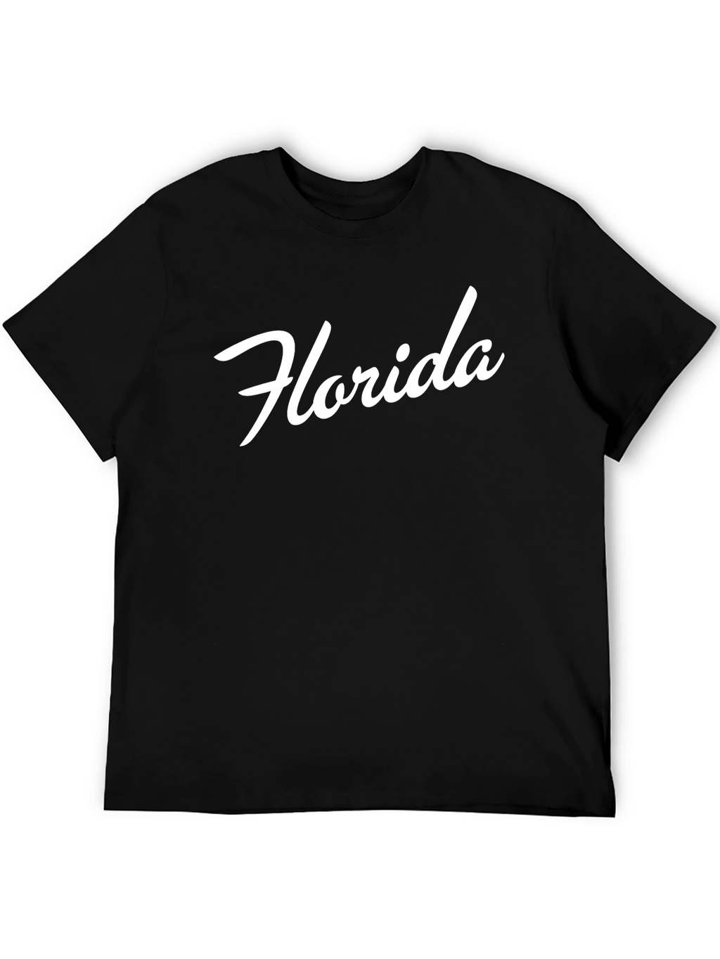 Florida Script Black Cotton T-Shirt