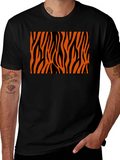 Tiger Stripe Graphic Black T-Shirt