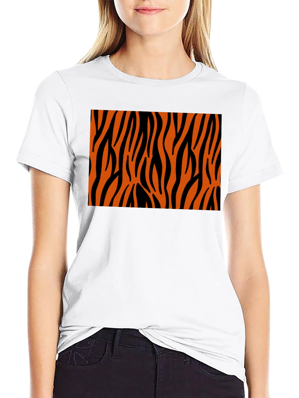 Tiger Stripe Graphic Black T-Shirt