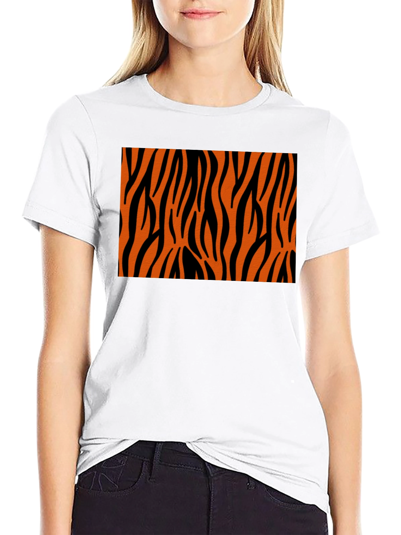 Tiger Stripe Graphic Black T-Shirt