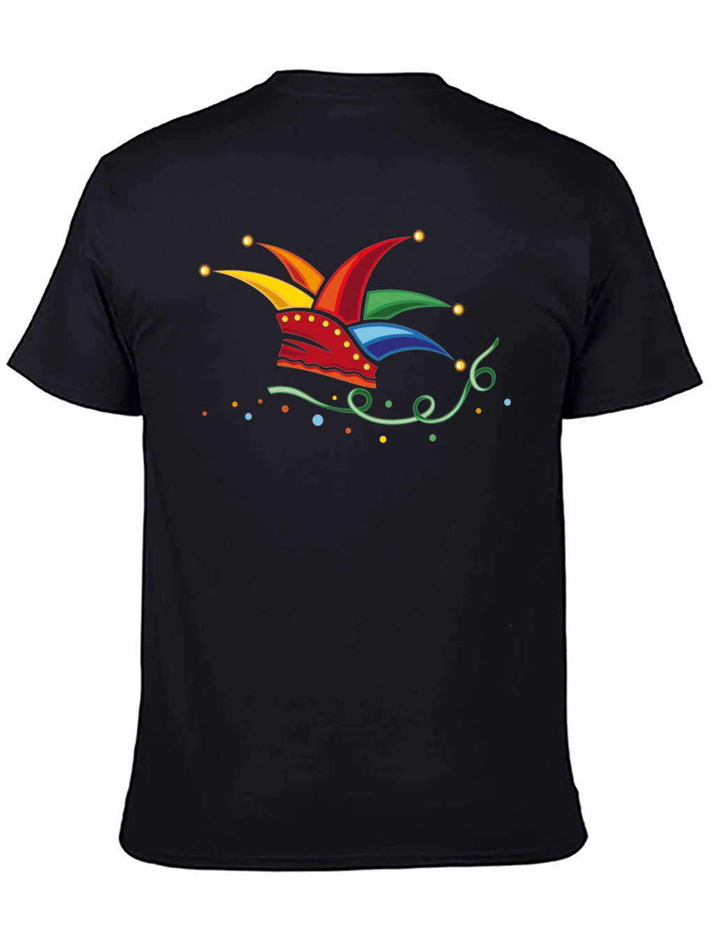 Jester Hat Graphic Black T-Shirt