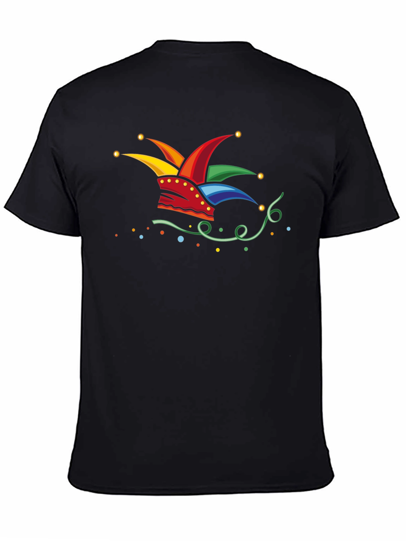 Jester Hat Graphic Black T-Shirt