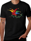 Jester Hat Graphic Black T-Shirt