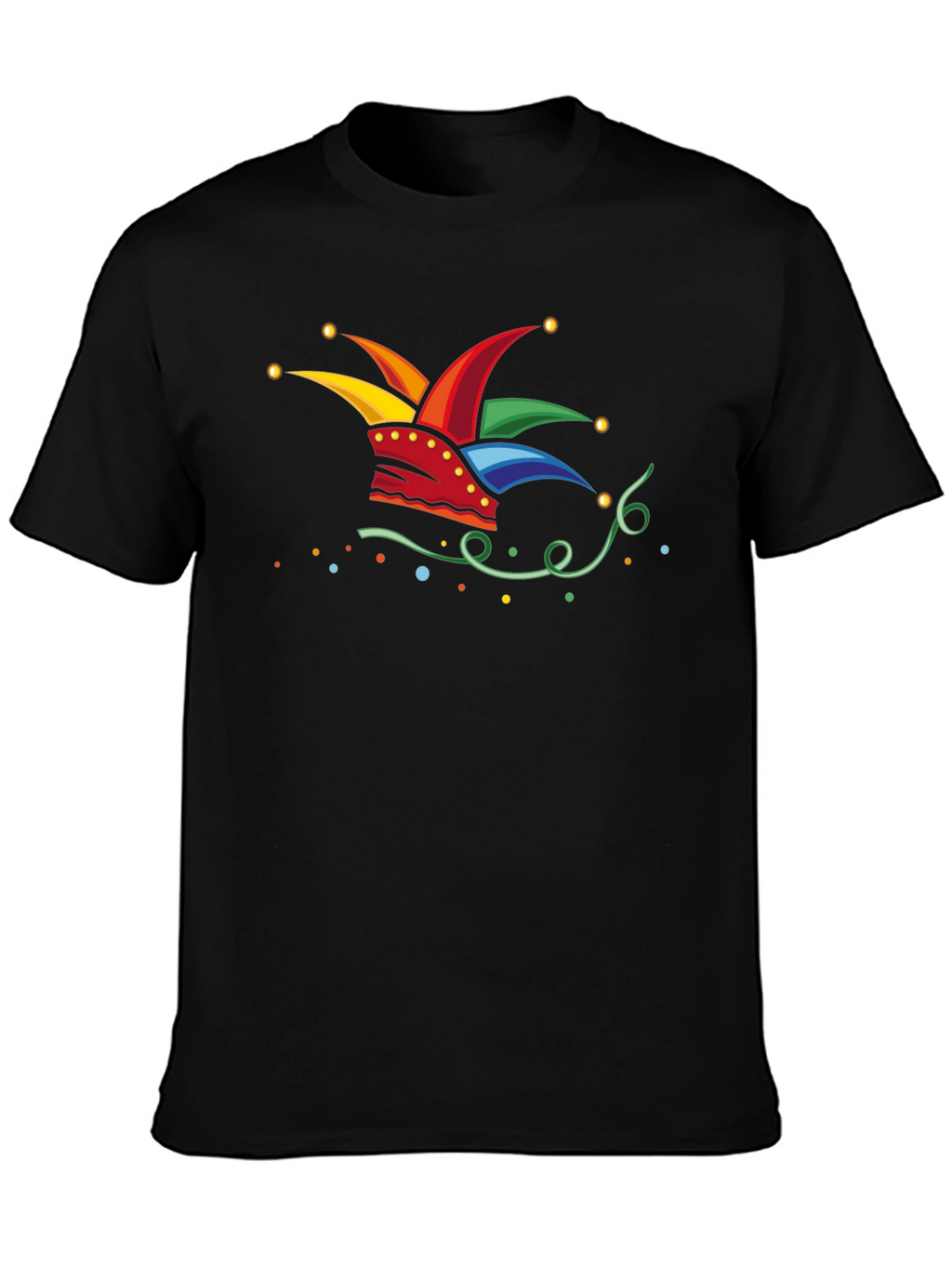 Jester Hat Graphic Black T-Shirt