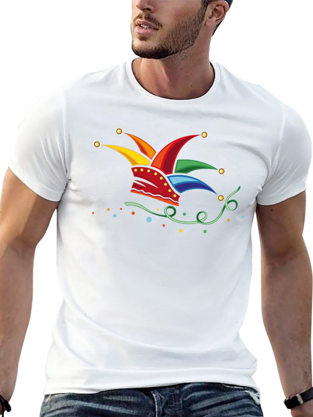 Jester Hat Graphic Black T-Shirt