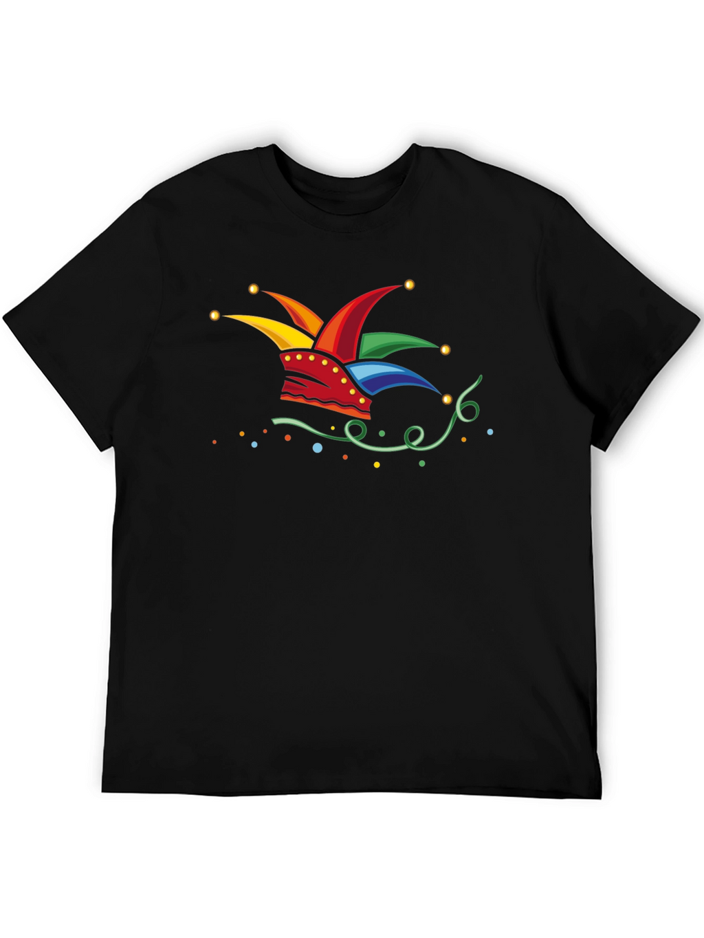 Jester Hat Graphic Black T-Shirt
