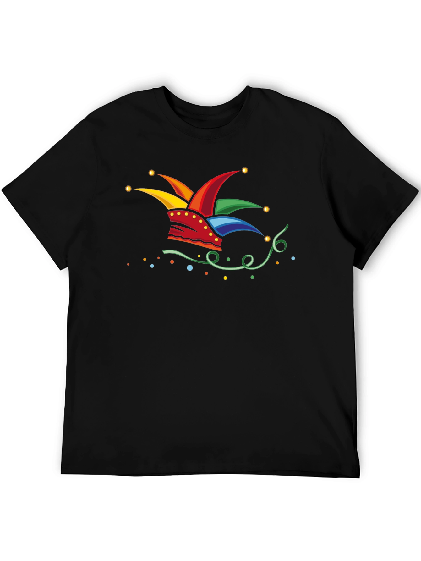 Jester Hat Graphic Black T-Shirt