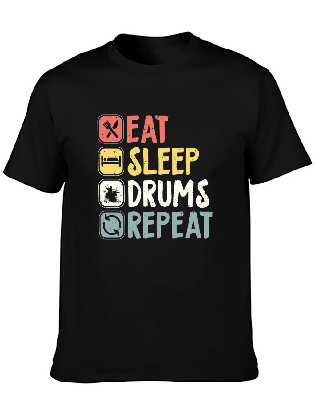 Eat Sleep Drums Repeat Graphic Tee
