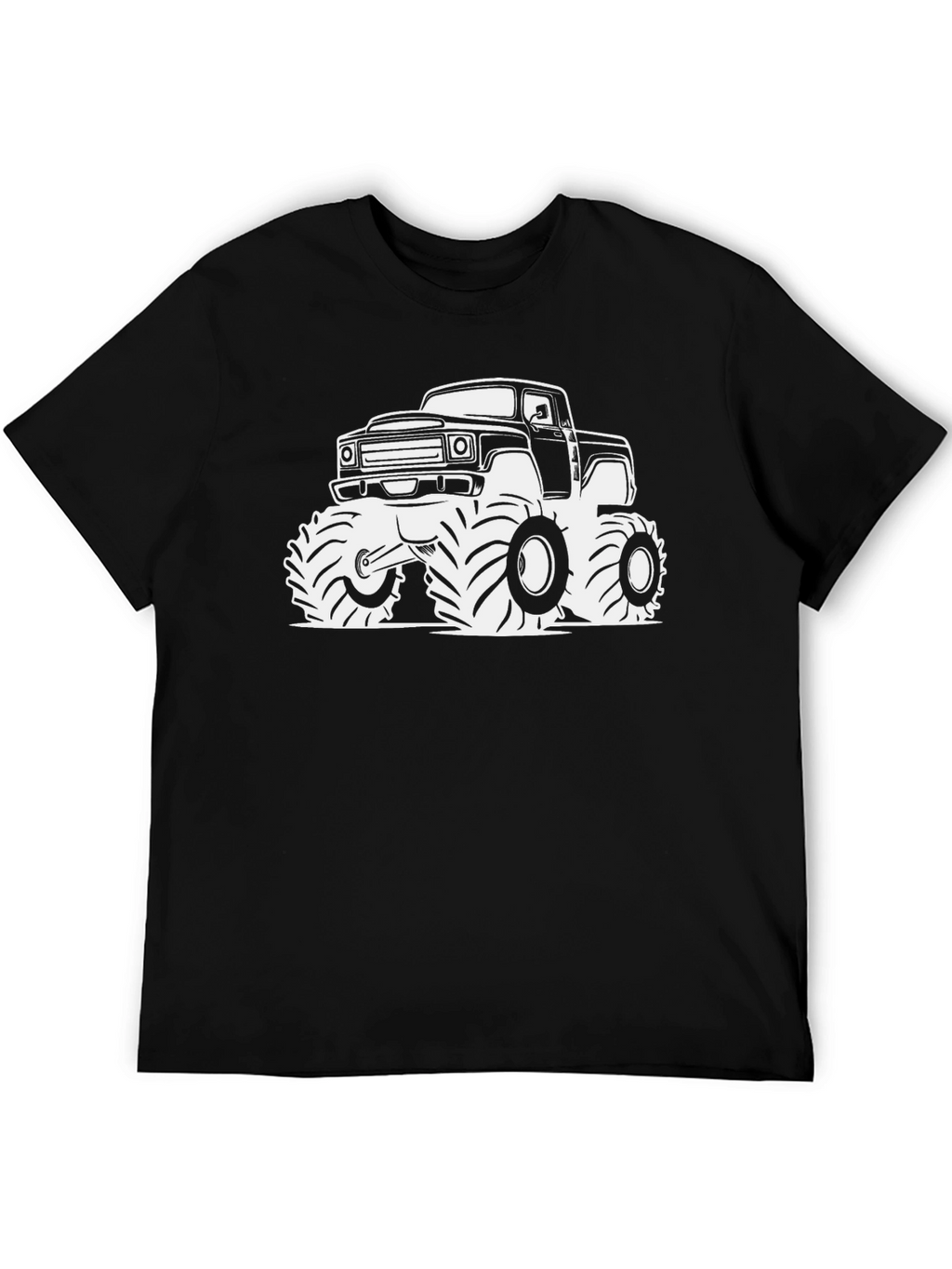 Monster Truck Graphic Tee - Black Cotton T-Shirt