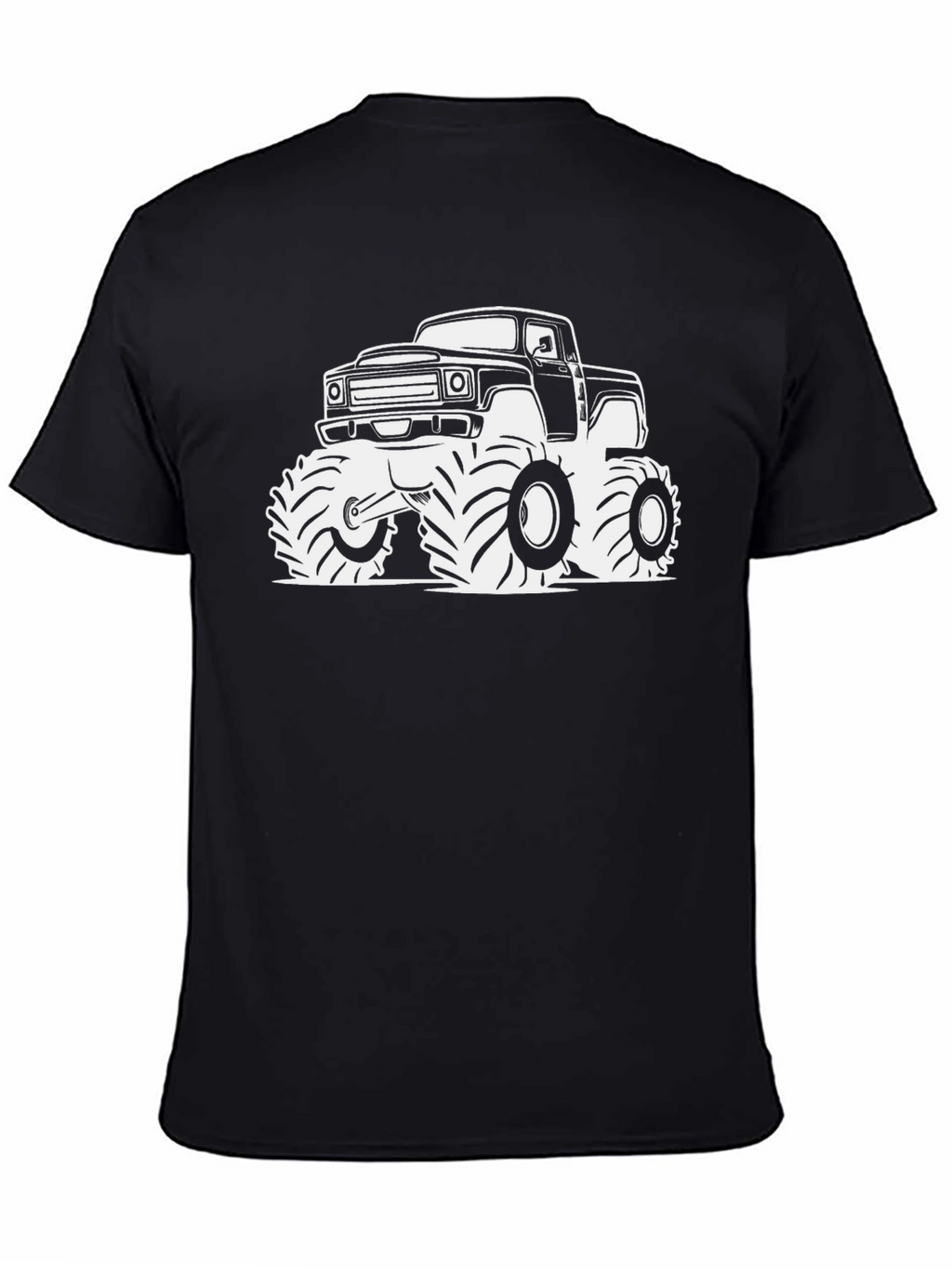 Monster Truck Graphic Tee - Black Cotton T-Shirt