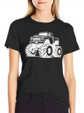 Monster Truck Graphic Tee - Black Cotton T-Shirt