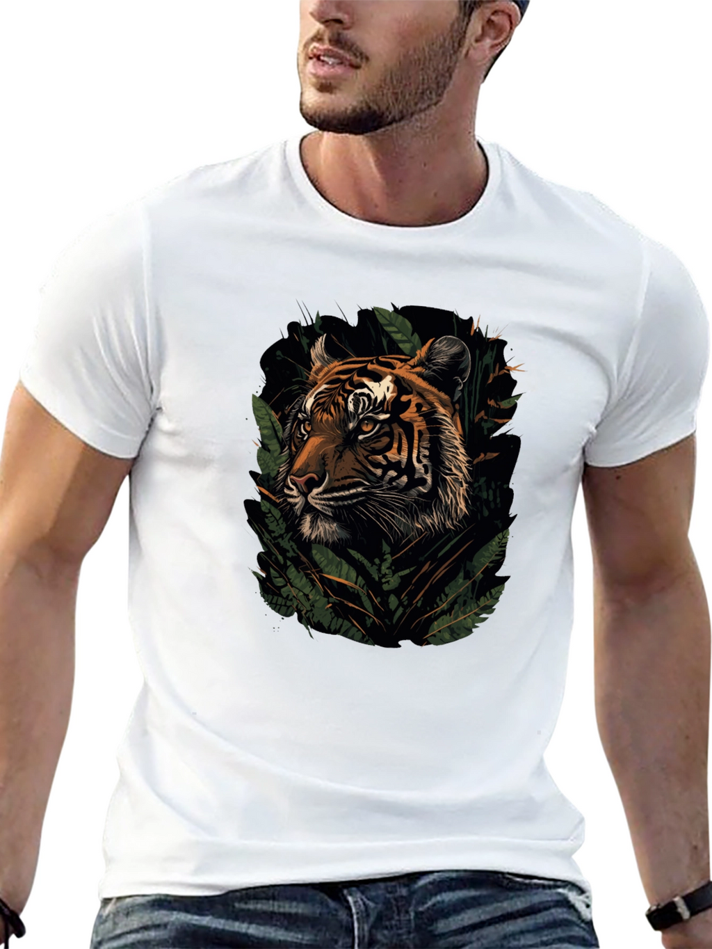 Tiger Graphic Black T-Shirt | Jungle Cat Tee