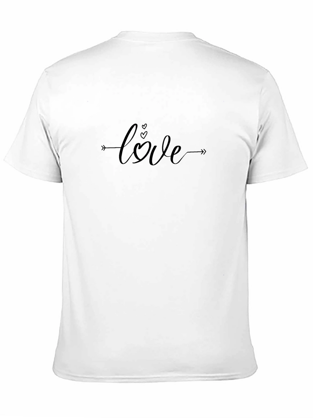 Love Hearts Graphic Tee - Casual Black T-Shirt