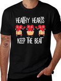 Healthy Hearts Graphic Tee - Keep the Beat