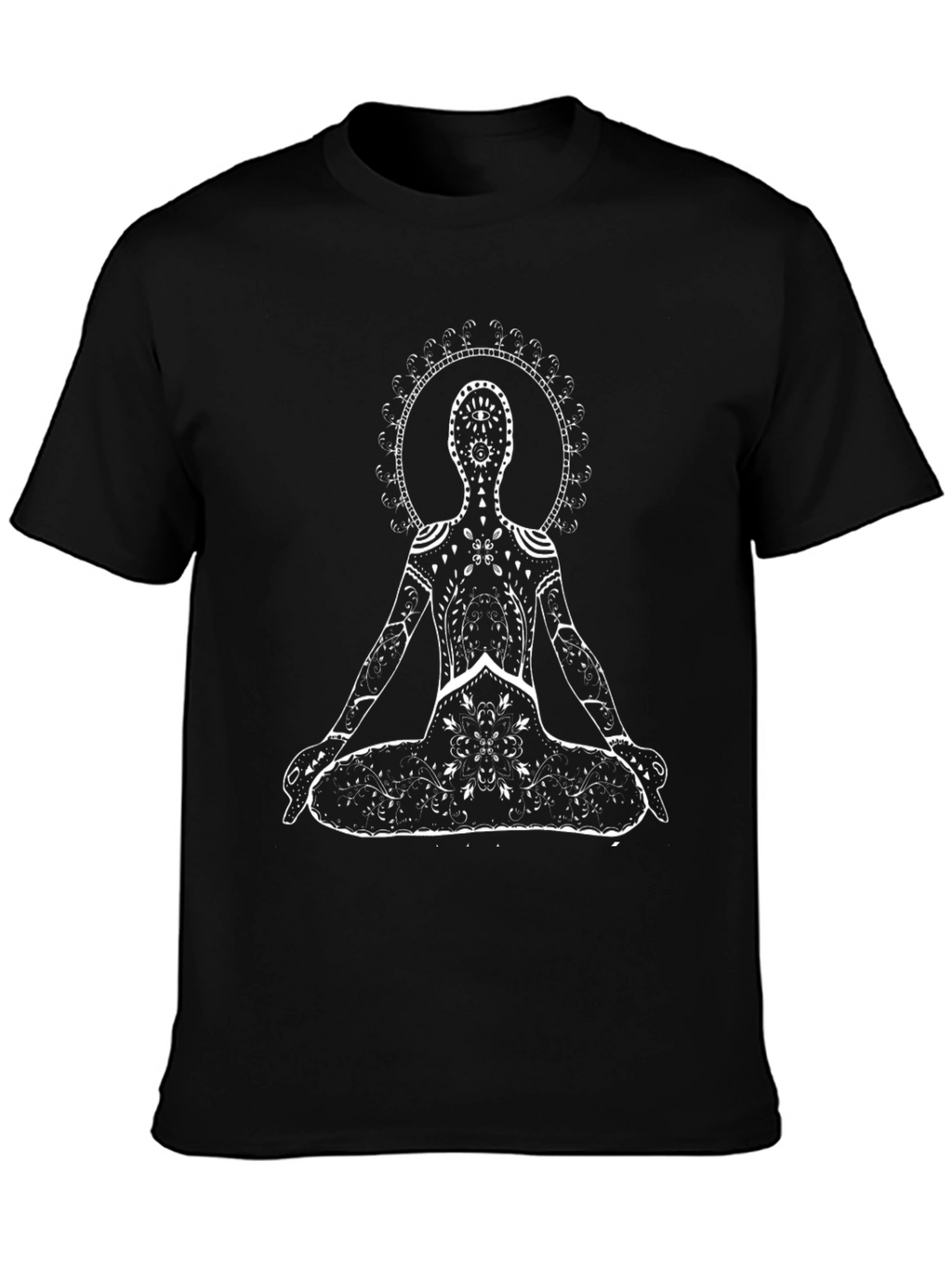 Yoga Mandala Graphic Tee - Black