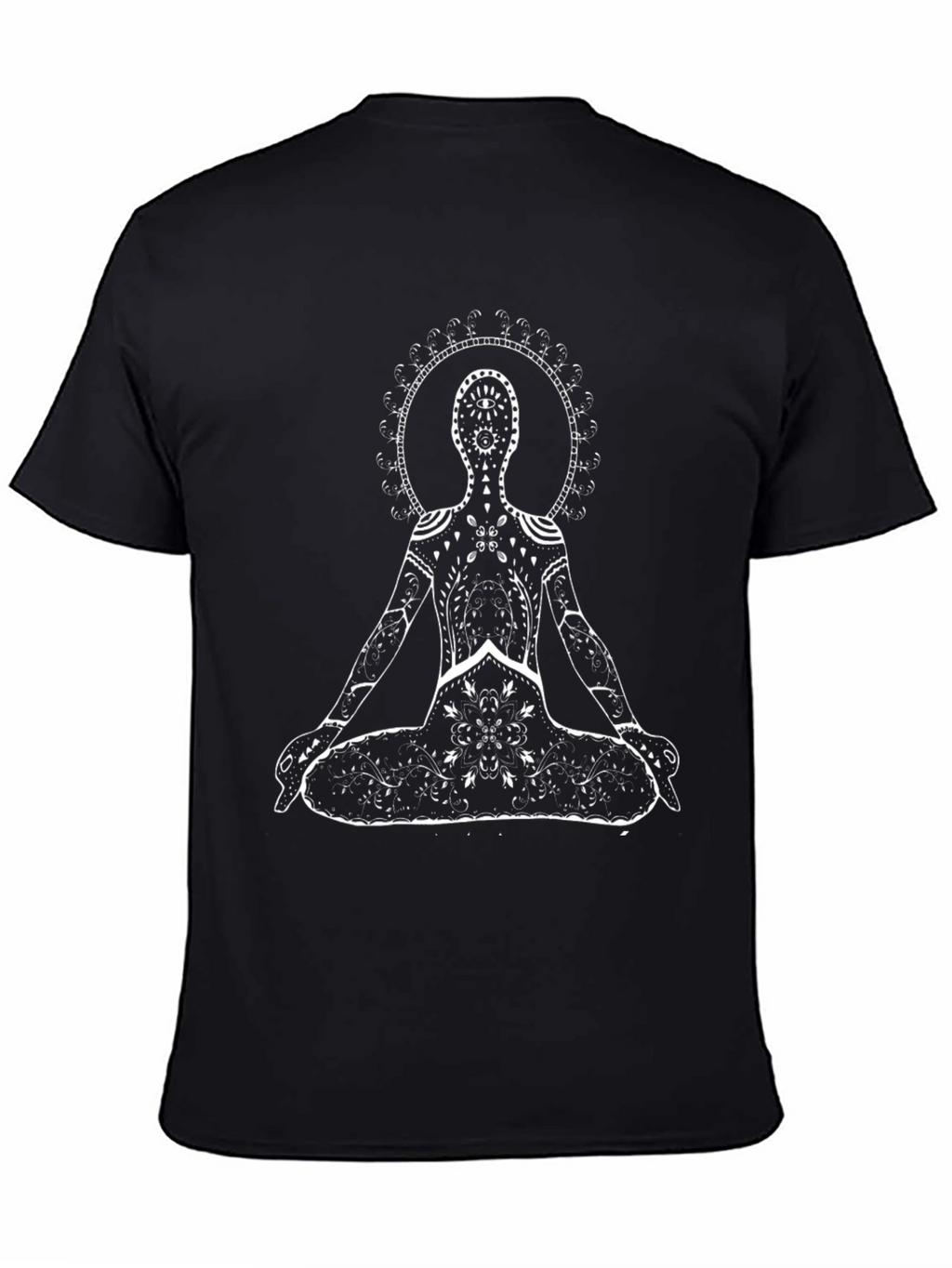 Yoga Mandala Graphic Tee - Black