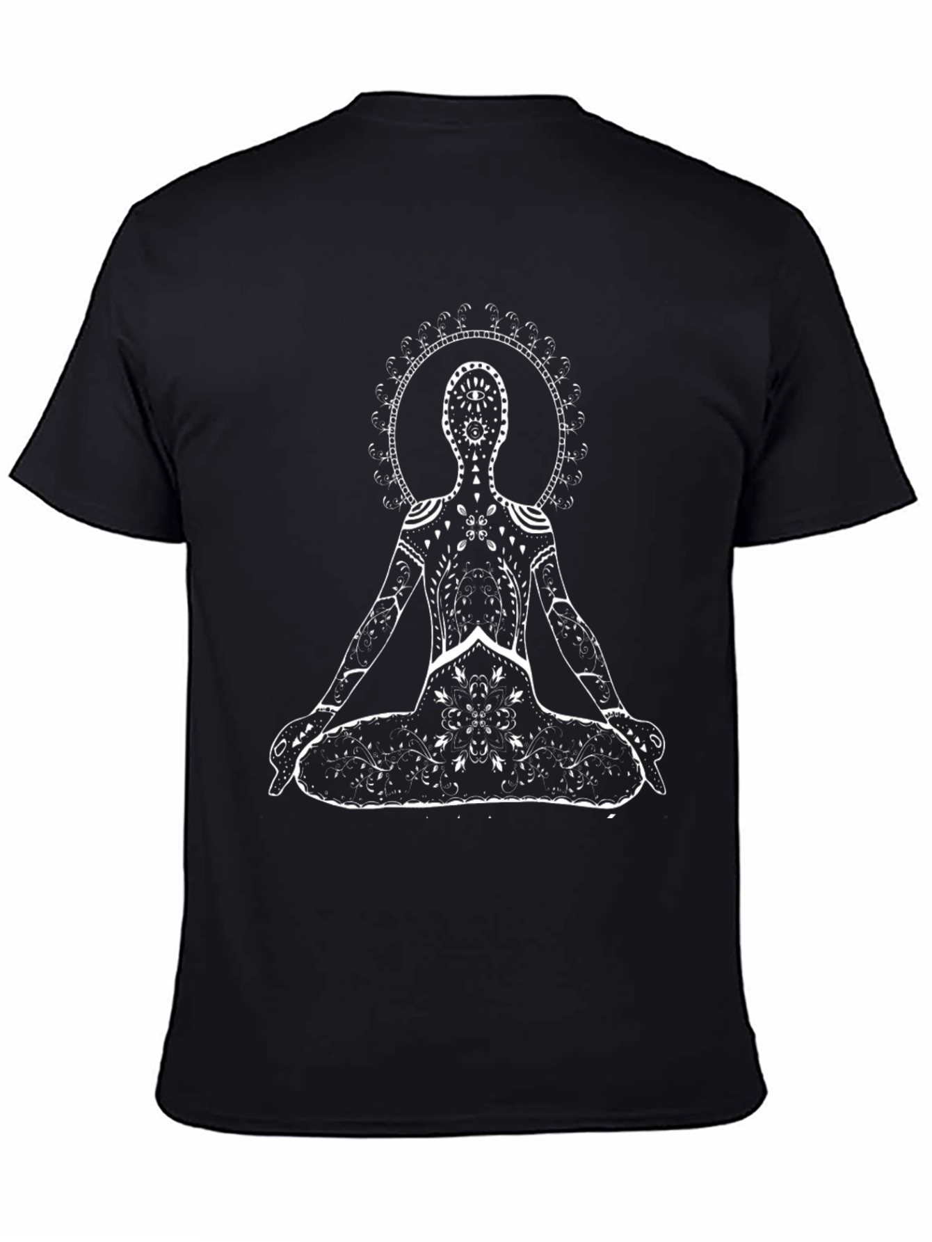 Yoga Mandala Graphic Tee - Black