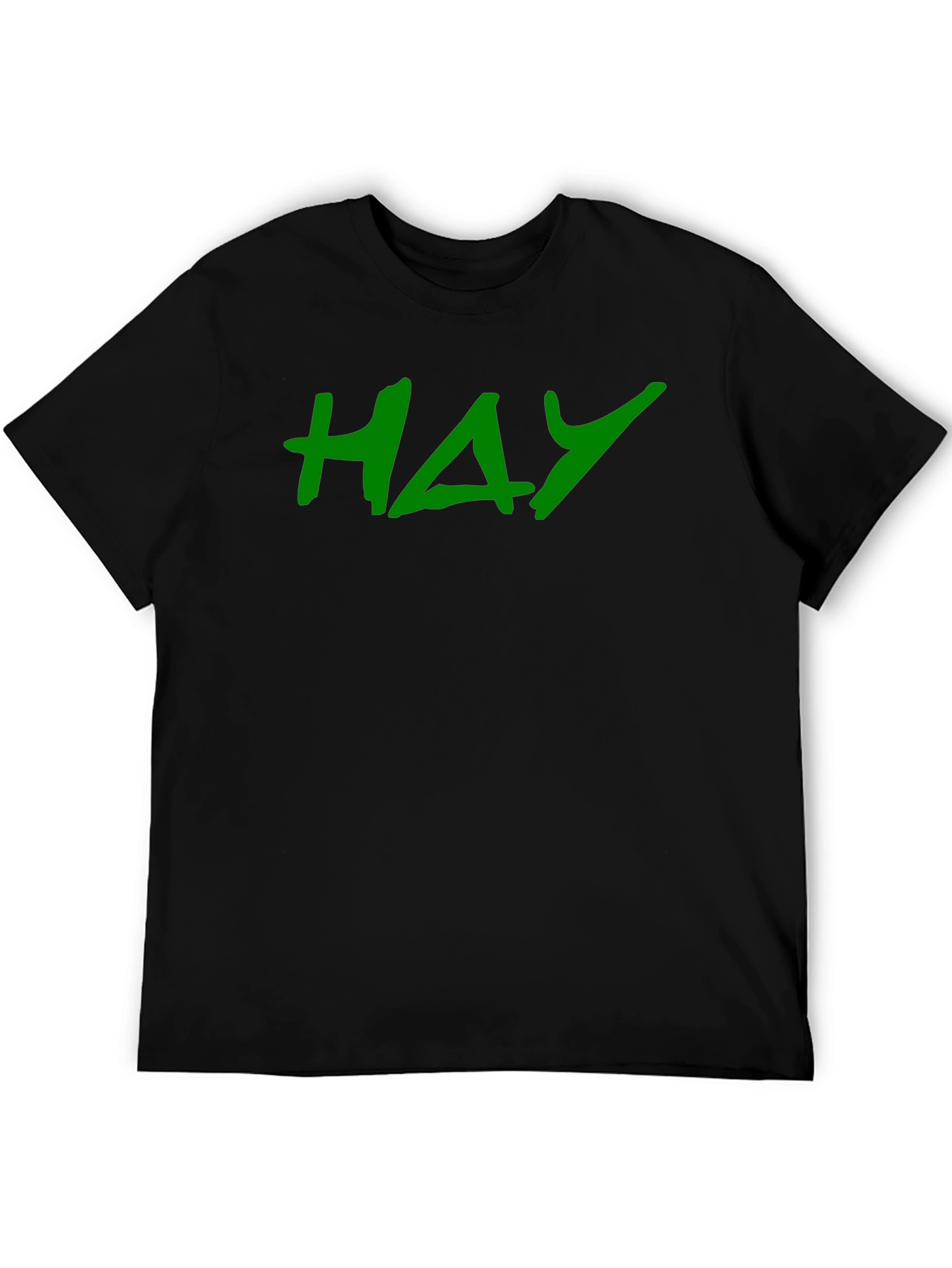 HAY Green Graphic Black T-Shirt