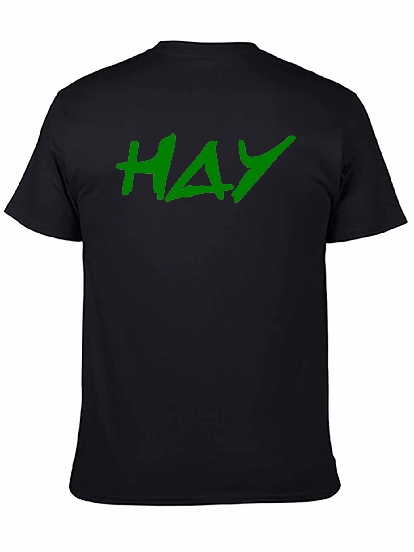 HAY Green Graphic Black T-Shirt