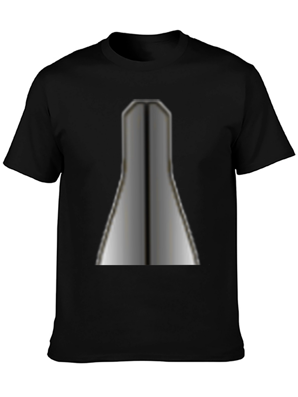 Unique Geometric Silver Print Black T-Shirt