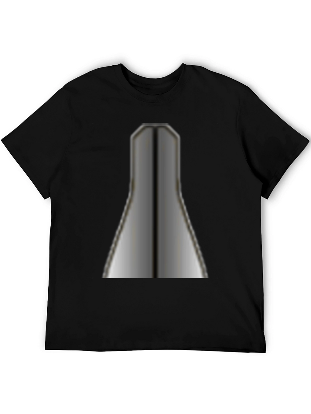 Unique Geometric Silver Print Black T-Shirt