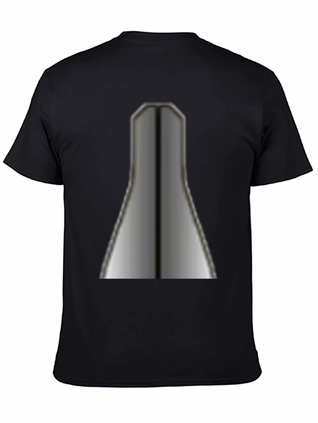 Unique Geometric Silver Print Black T-Shirt