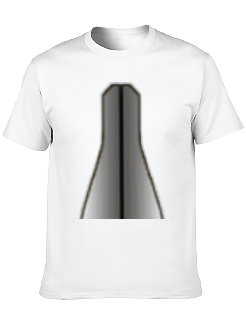 Unique Geometric Silver Print Black T-Shirt