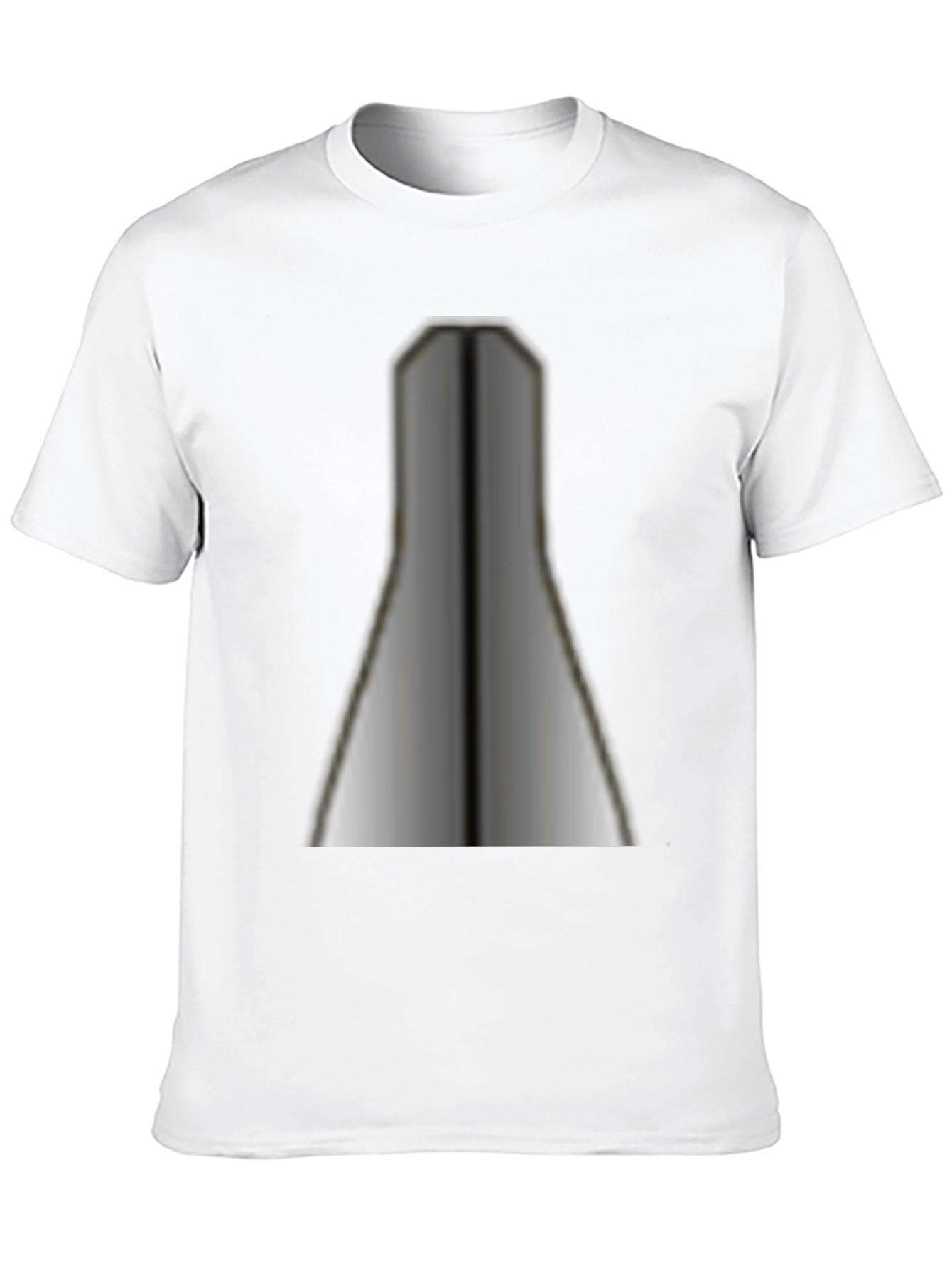 Unique Geometric Silver Print Black T-Shirt