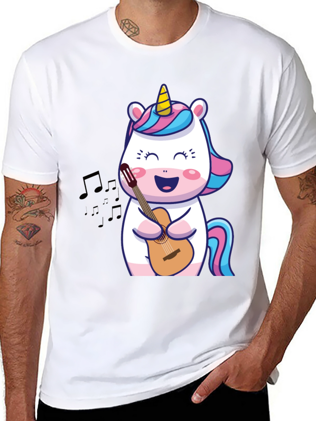 Unicorn Guitar Player Graphic Tee