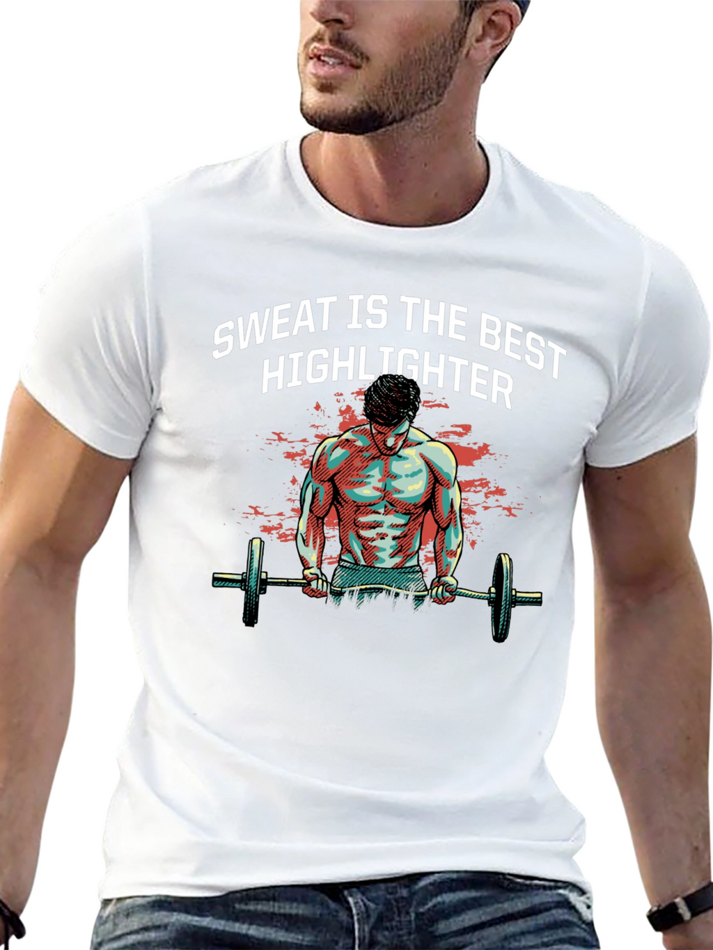 Sweat is the Best Highlighter T-Shirt Gym Workout