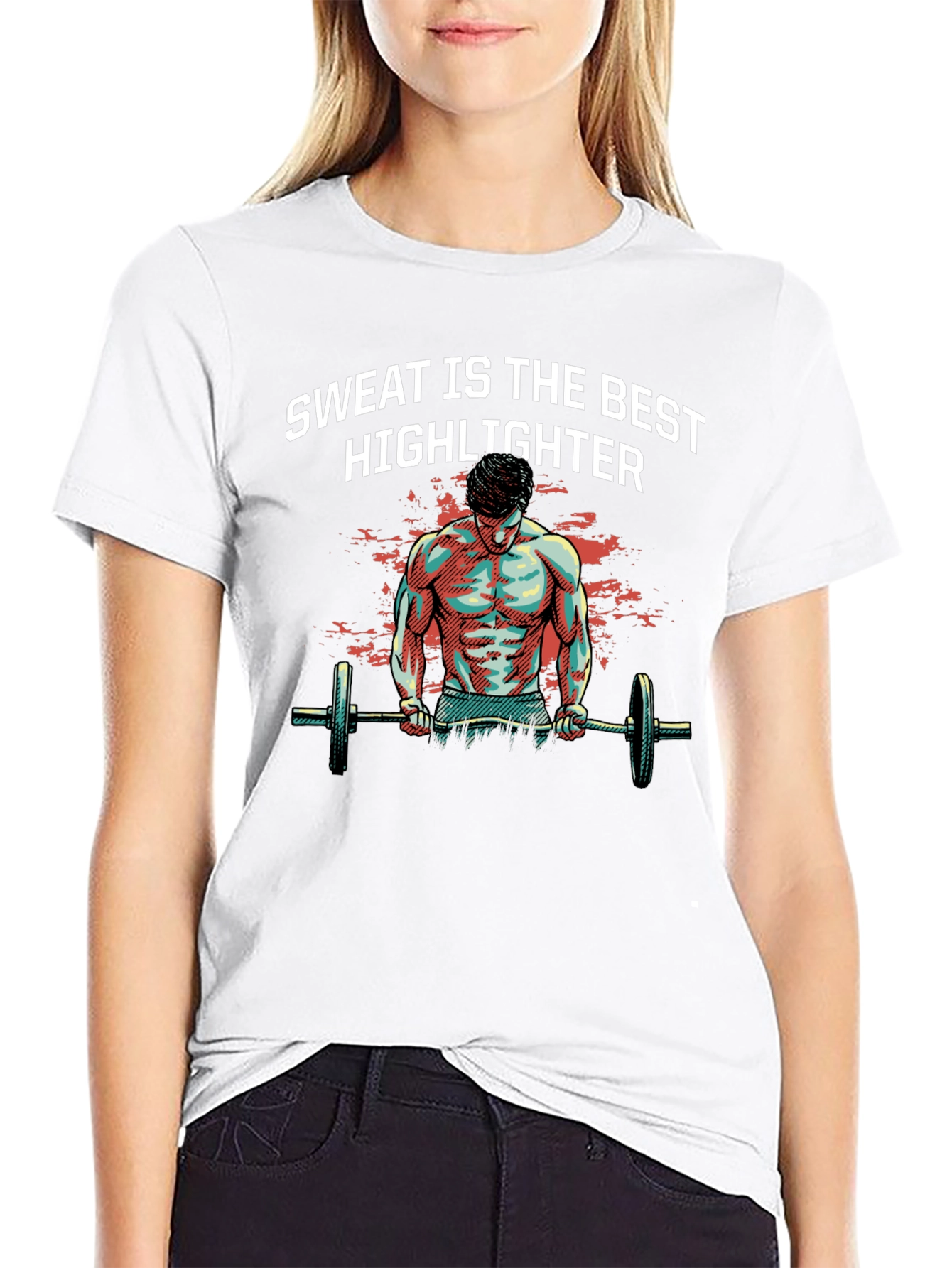 Sweat is the Best Highlighter T-Shirt Gym Workout