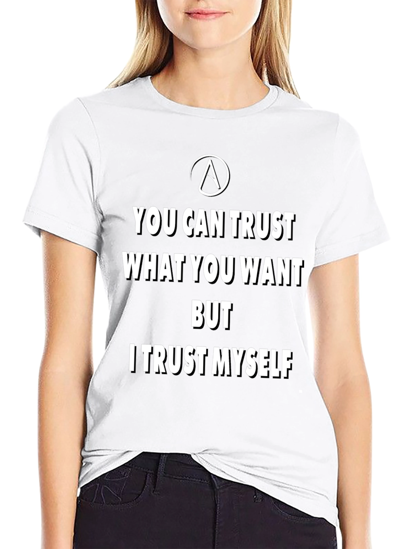 Trust Yourself Black Graphic Tee