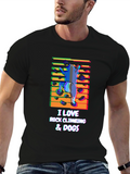 Rock Climbing Dog T-Shirt - Black Graphic Tee