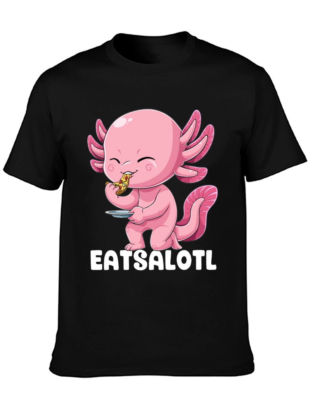 Eatsalotl T-Shirt - Axolotl Eating Pizza