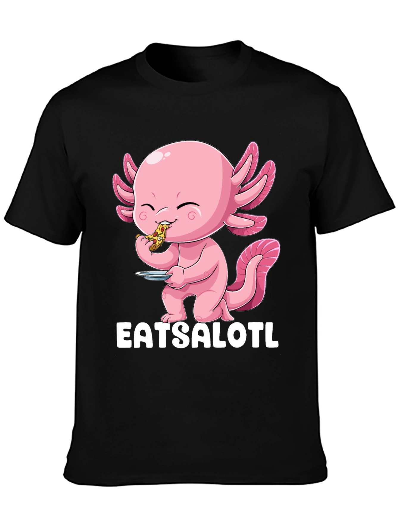 Eatsalotl T-Shirt - Axolotl Eating Pizza