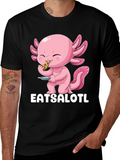 Eatsalotl T-Shirt - Axolotl Eating Pizza