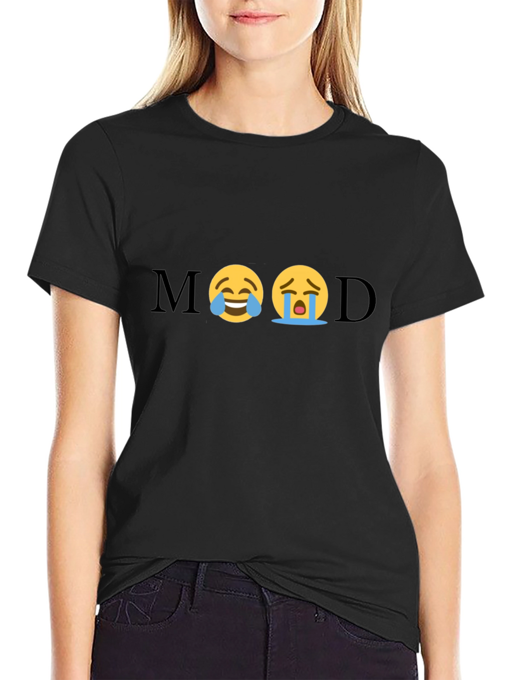 Mood Emoji Graphic Tee - Unisex Black T-Shirt