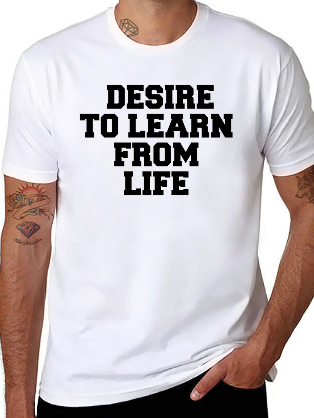 Desire to Learn T-Shirt - Inspirational Black Tee