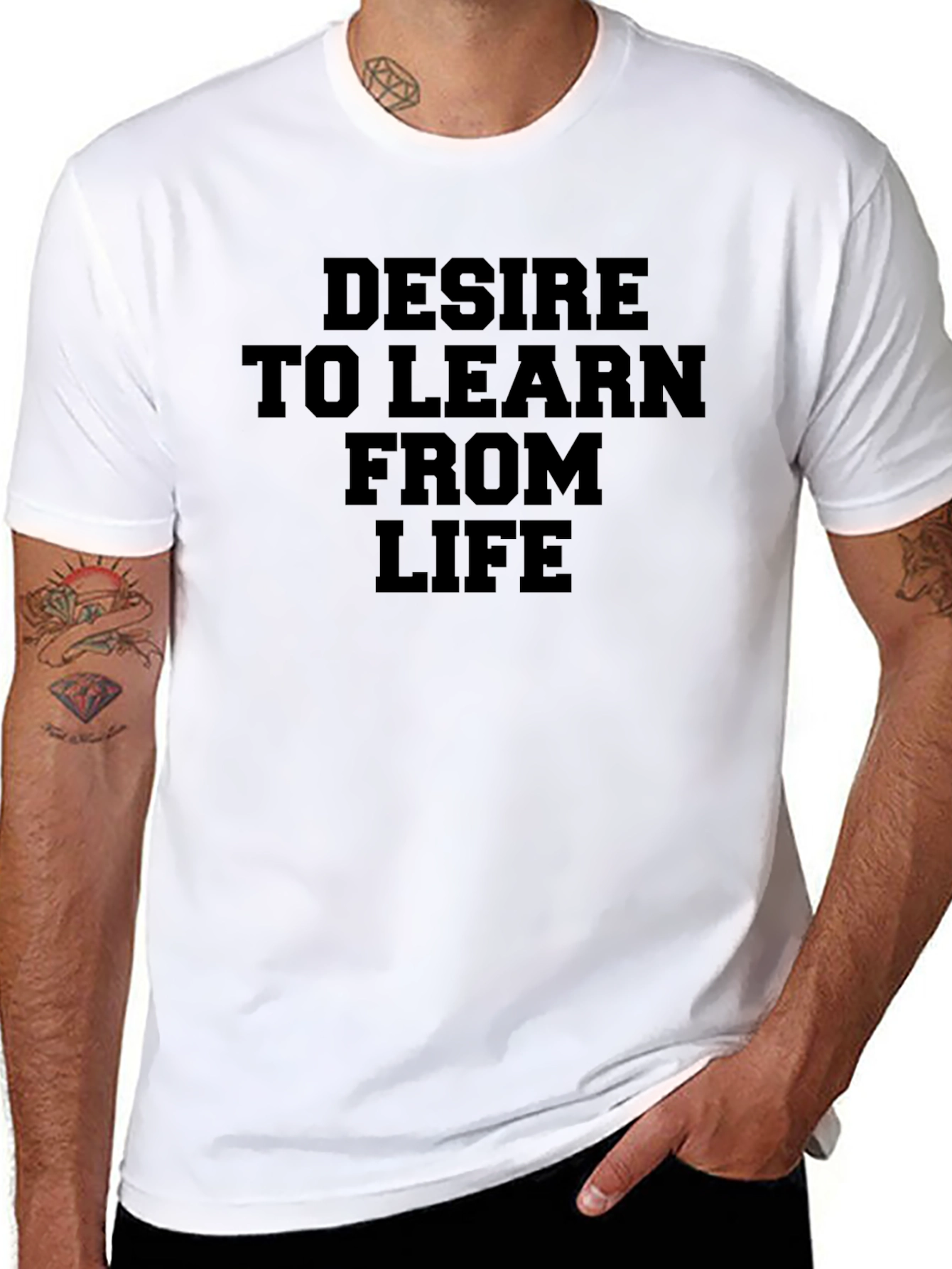 Desire to Learn T-Shirt - Inspirational Black Tee
