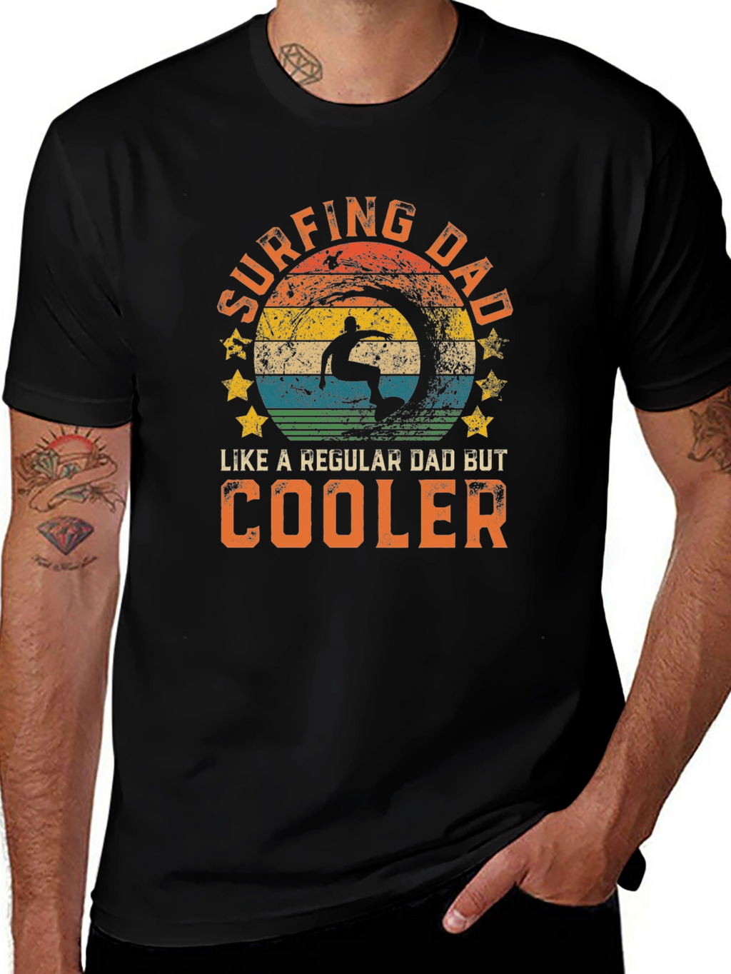 Surfing Dad T-Shirt - Cool Dad Tee