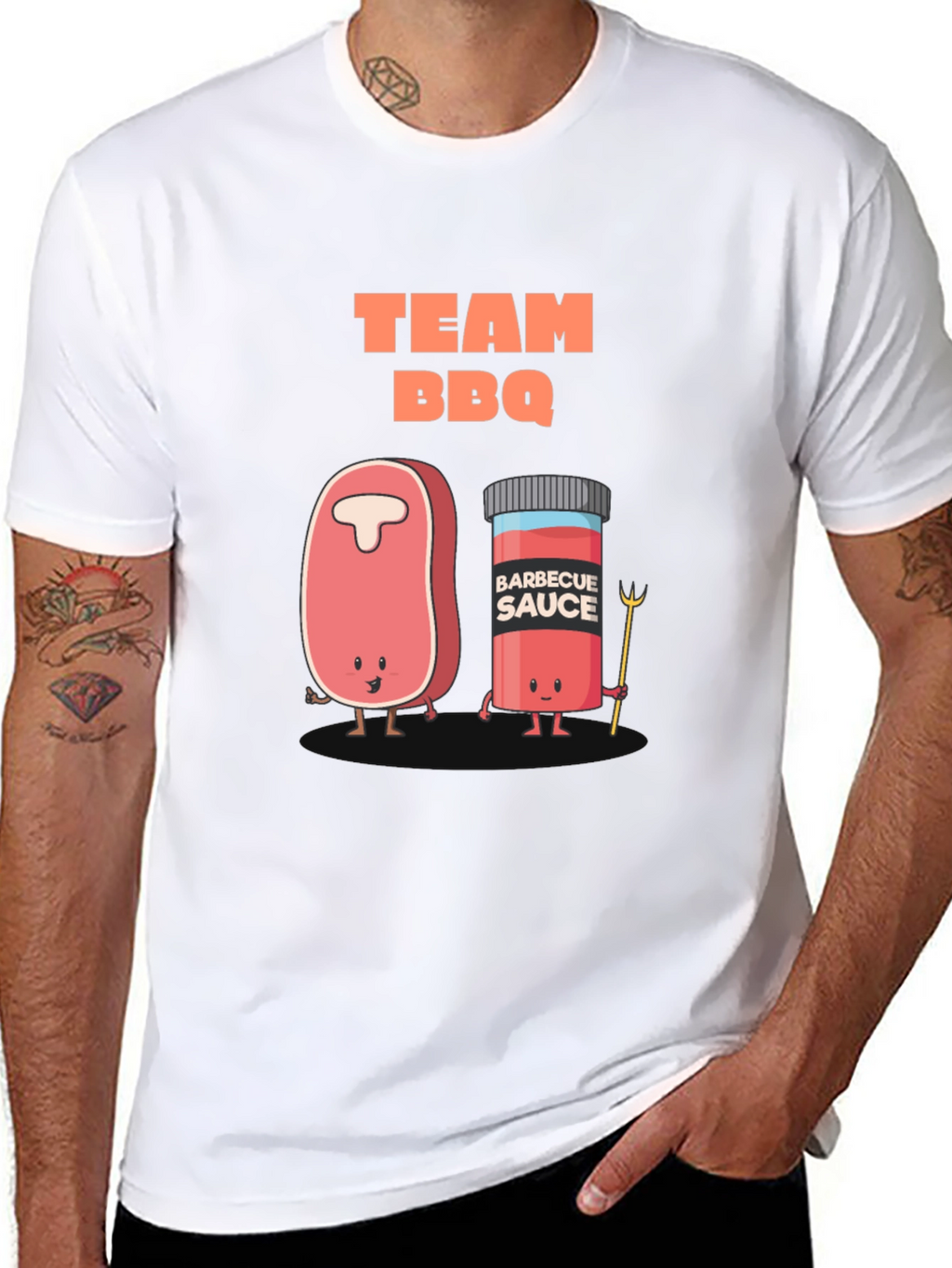 Team BBQ Graphic T-Shirt - Black