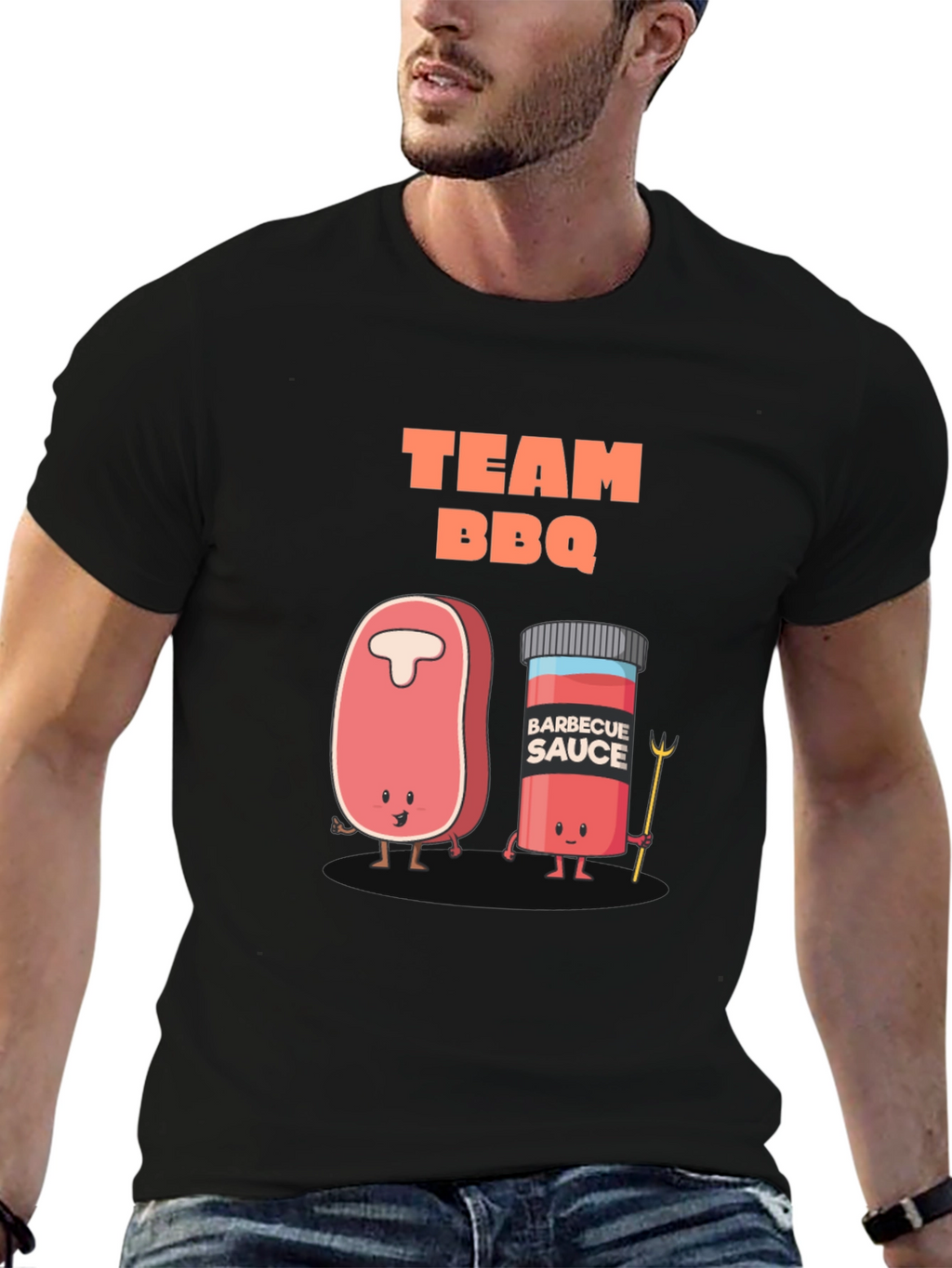 Team BBQ Graphic T-Shirt - Black