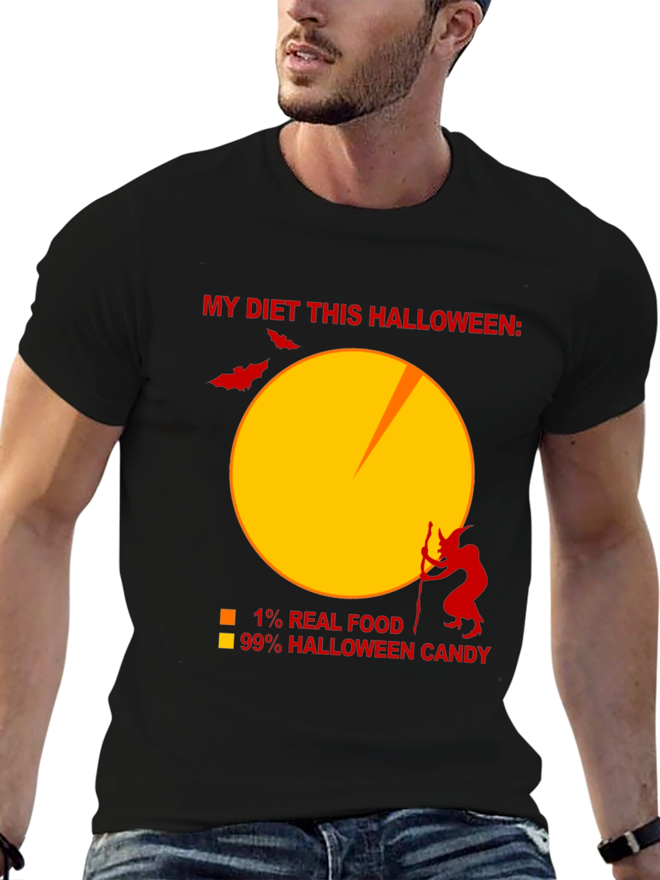 Funny Halloween Diet T-Shirt - Candy Lover Tee