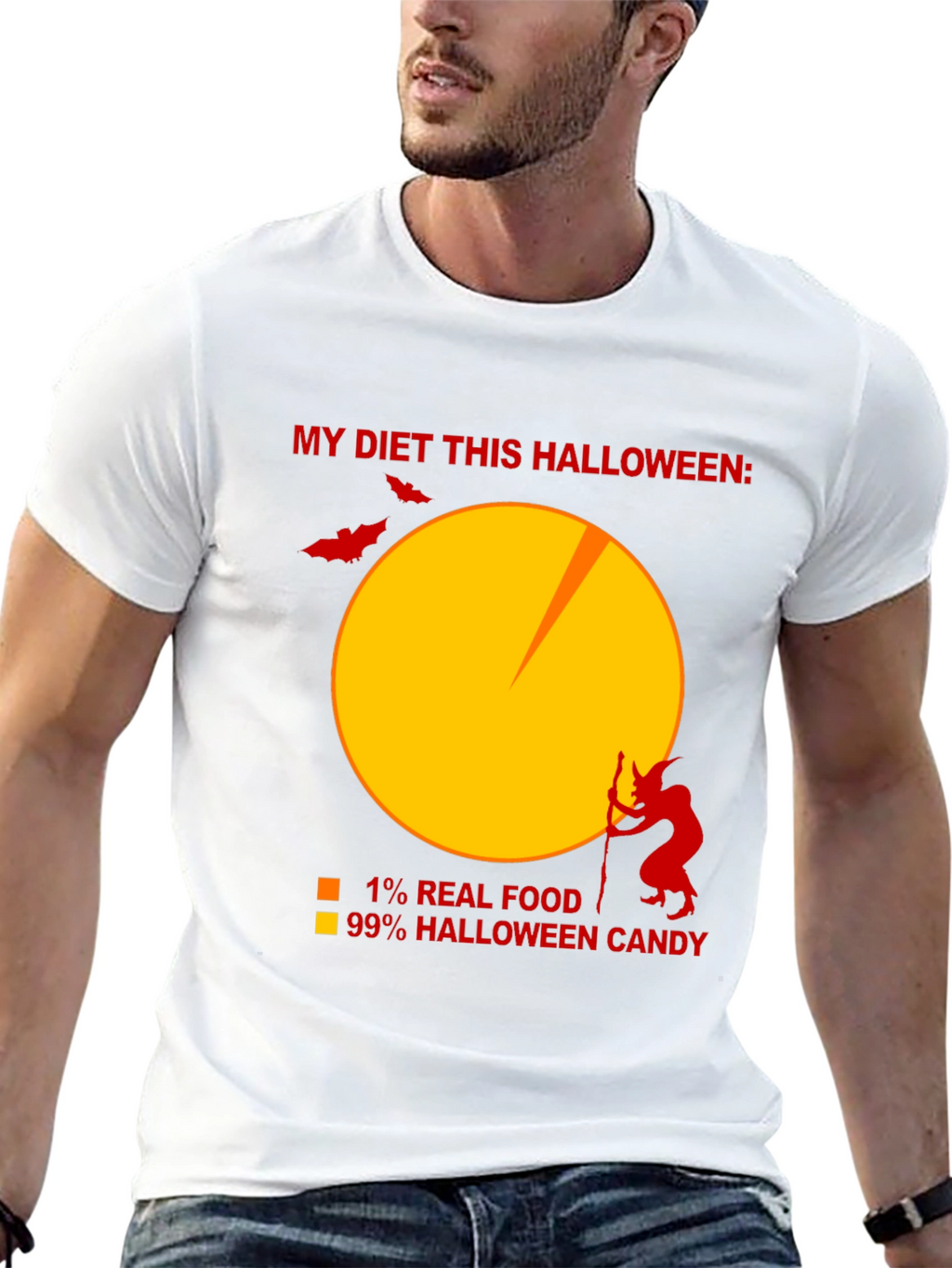 Funny Halloween Diet T-Shirt - Candy Lover Tee