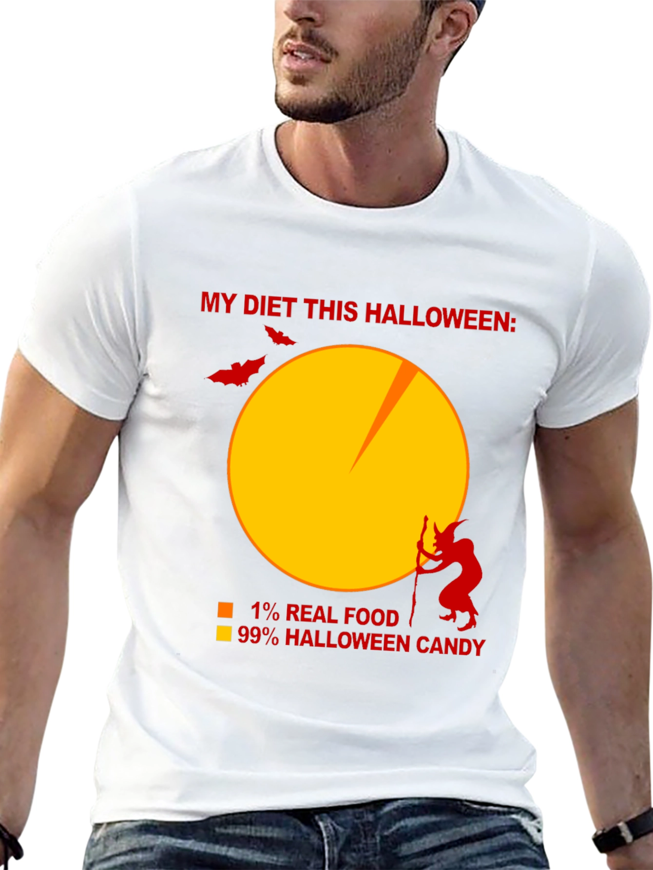 Funny Halloween Diet T-Shirt - Candy Lover Tee
