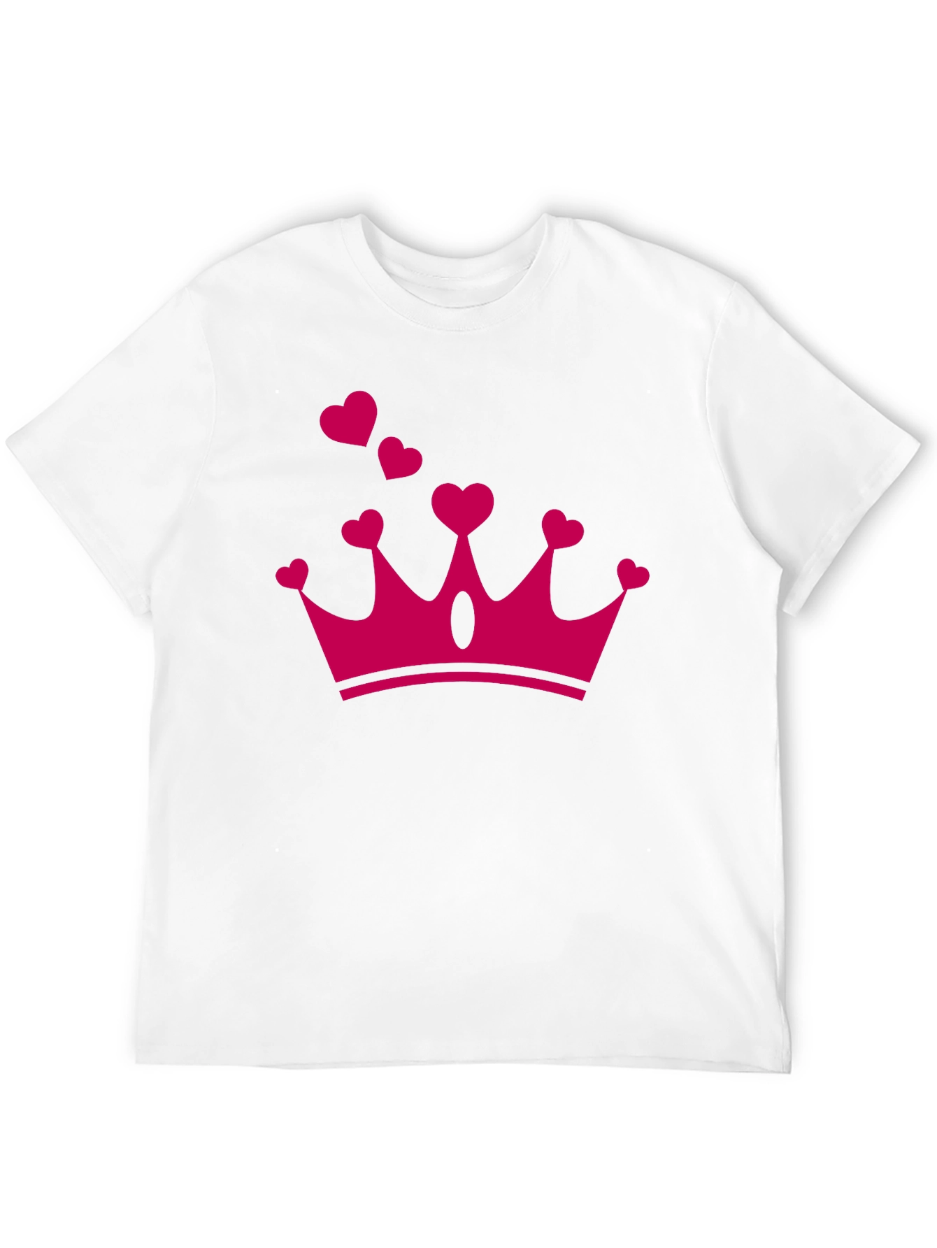 Heart Crown Graphic Tee - Black Casual T-Shirt